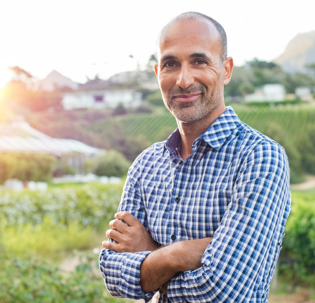 Confident man standing outside
